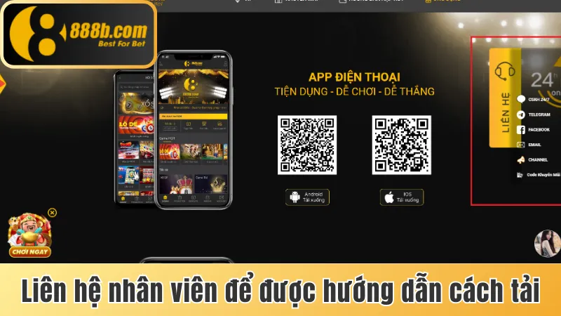 Liên hệ với nhân viên để được hướng dẫn cách tải