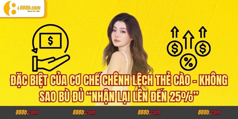 Đặc biệt của cơ chế chênh lệch thẻ cào - không sao bù đủ “nhận lại lên đến 25%”
